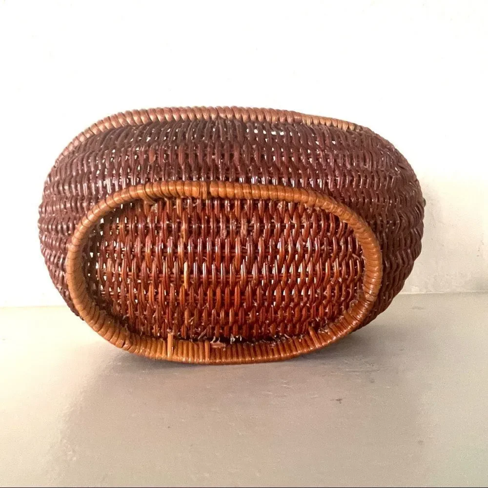 Vintage duck rattan basket